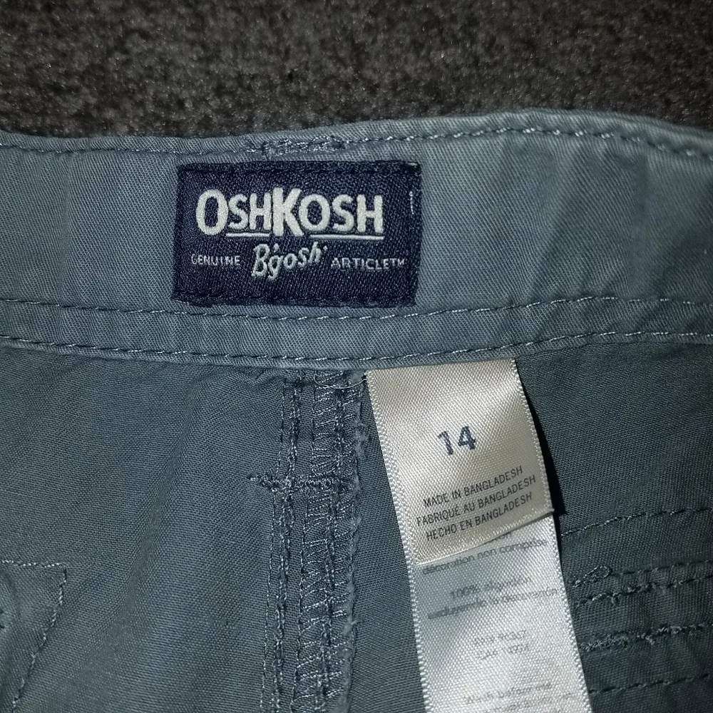 Oshkosh B'gosh Kids Cargo Shorts 14 Green. - Picture 4 of 5